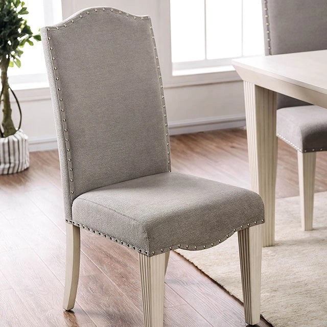 Daniella Gray/Antique White Side Chair (2/CTN)