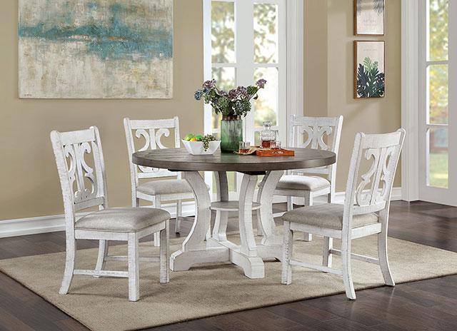 Auletta Transitional Round Dining Table