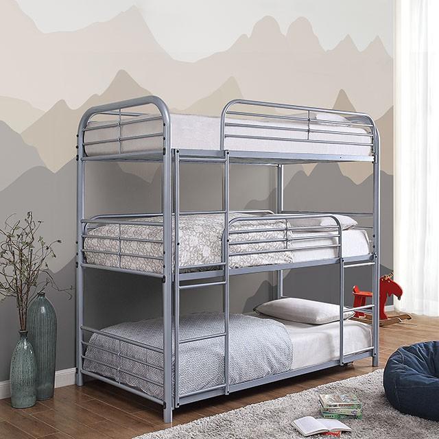 Opal Ii Silver Twin Triple Decker Bed image